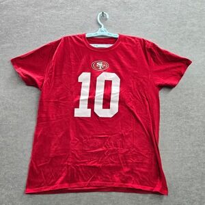 San Francisco 49ers Men Shirt XL Red Jimmy Garoppolo 10 Logo Crew Neck‎ Tee